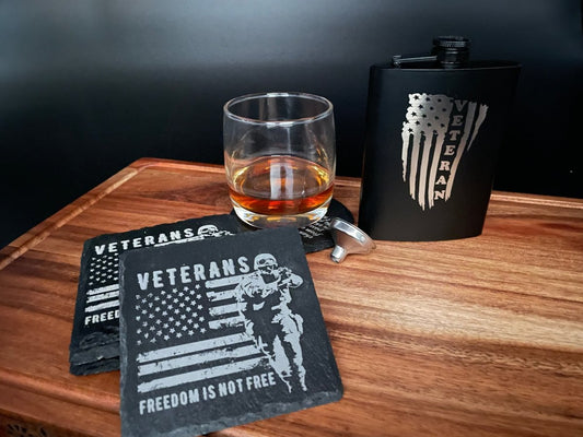 Just Wright Tactical Freedom isn't Free - Flask and Coaster Set | Just Wright Tactical - 1 - Just Wright Tactical