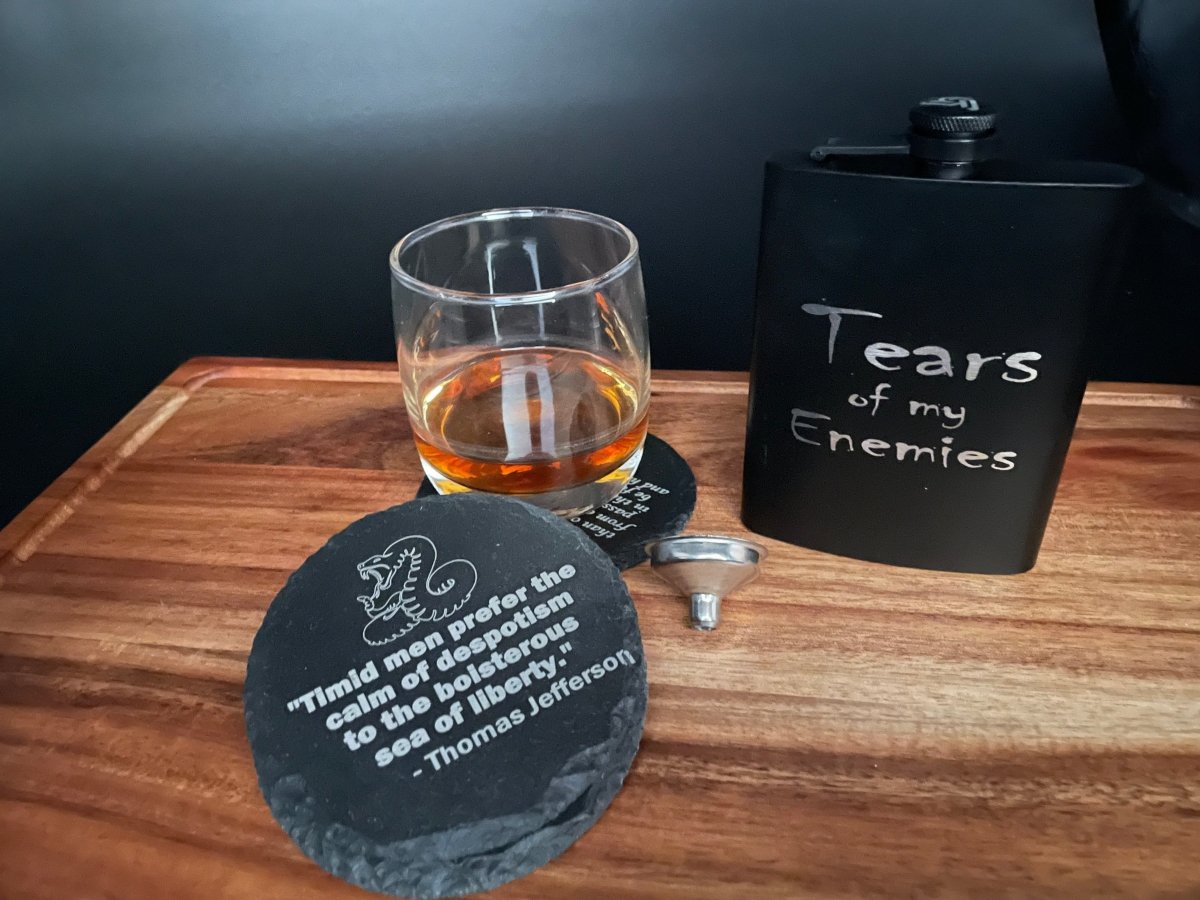 Just Wright Tactical Tears of my Enemies - Flask and Coaster Set | Just Wright Tactical - 1 - Just Wright Tactical